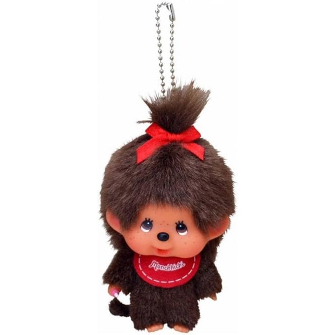 Monchhichi Plush Keychain Boy & Girl – Original Red Bib Series