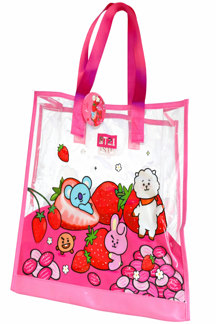 BT21 Strawberry Clear Tote Bag