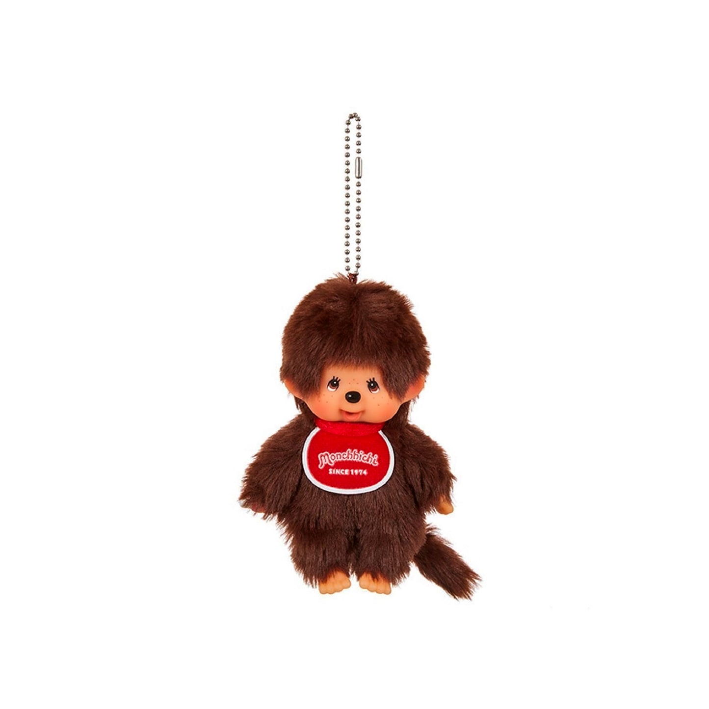 Monchhichi Plush Keychain – Classic Red Bib (Japan Exclusive)