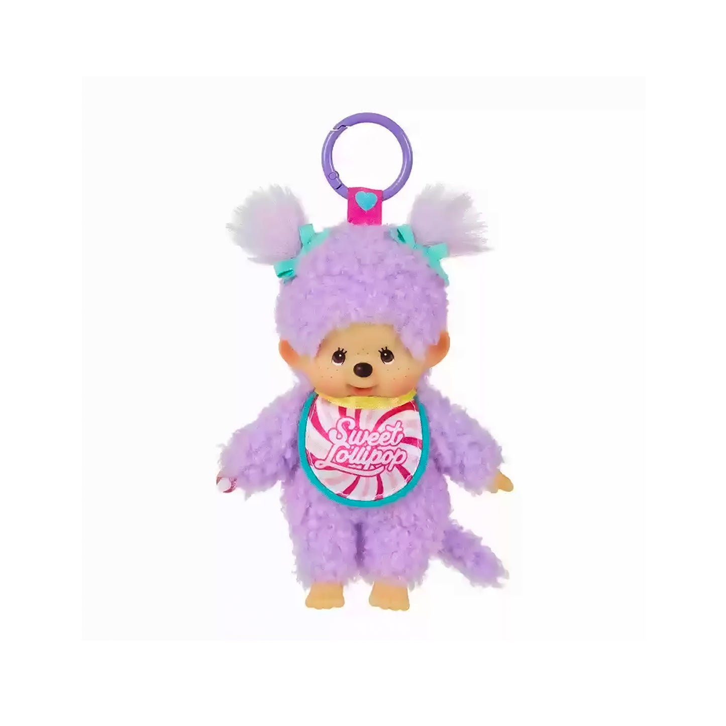 Monchhichi × Chupa Chups “Sweet Lollipop” Plush Keychain (Japan Exclusive)