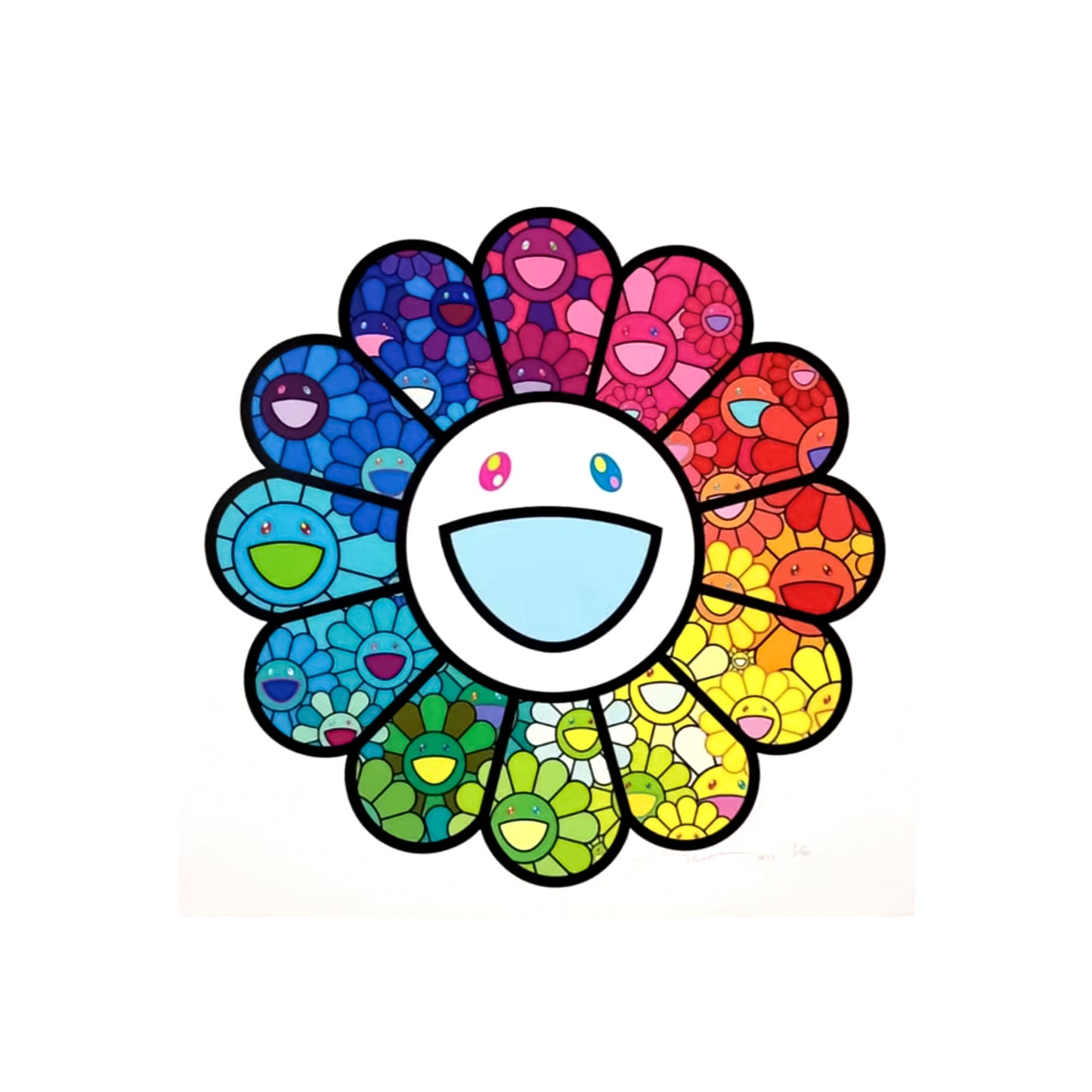 Takashi Murakami - Multicolor Super Flat Flowers