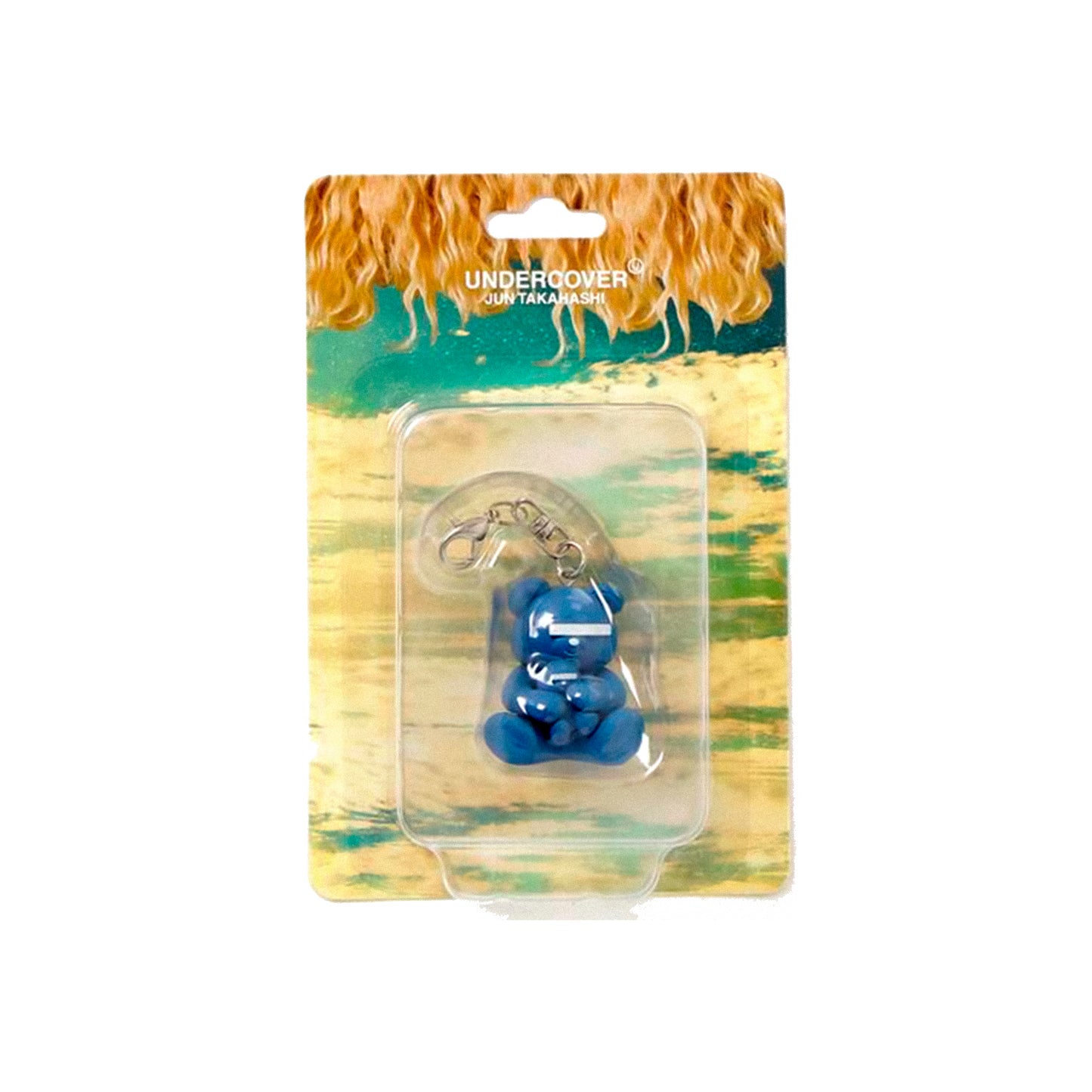 UNDERCOVER × MEDICOM TOY Bear Logo Keychain Blue