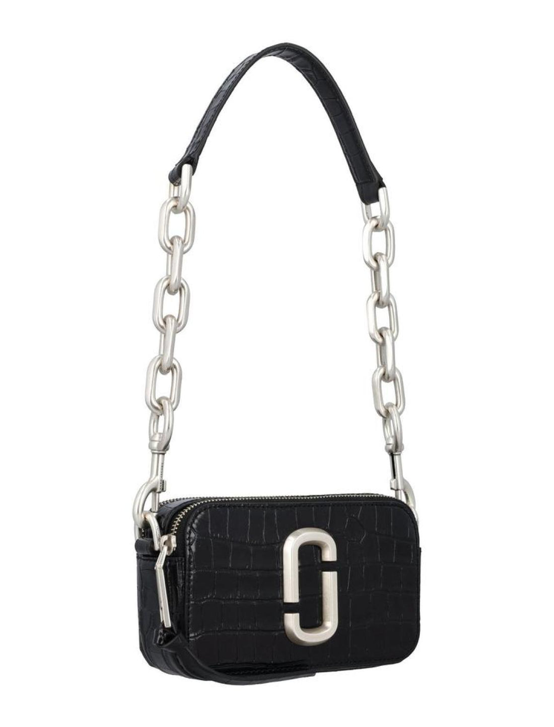 Logo Plaque Embossed Chain Shoulder Bag Marc Jacobs