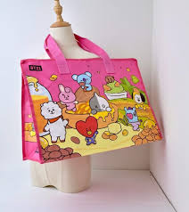 BT21 Sweet Snack Pink Tote Bag