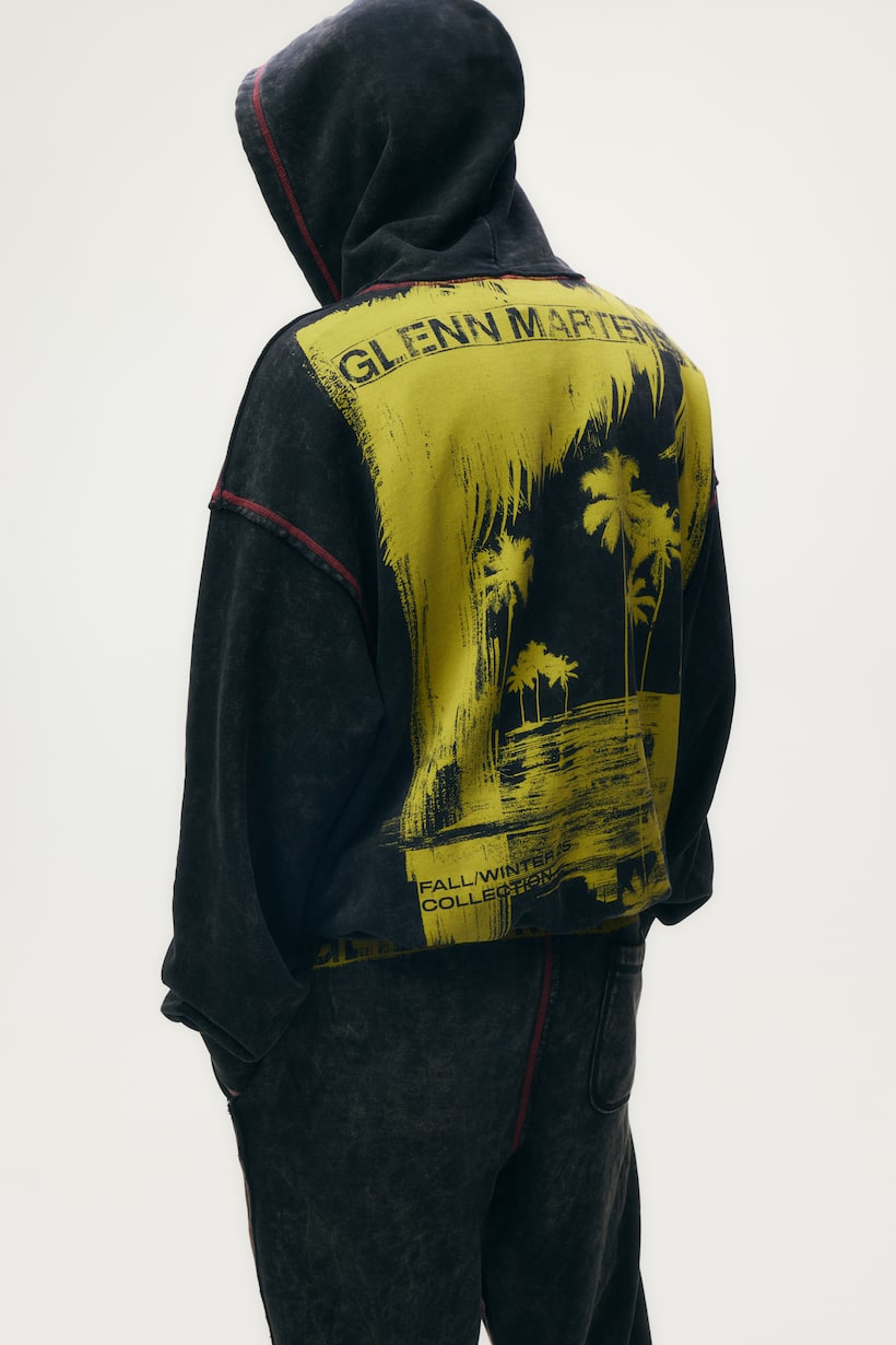 Gleen Martens H&M Sudadera Con Gorro y Diseño