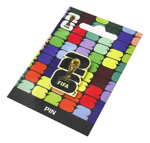 FIFA 2026 - Official Metal World Cup Emblem Pin Badge (Colors: Gold and Silver)