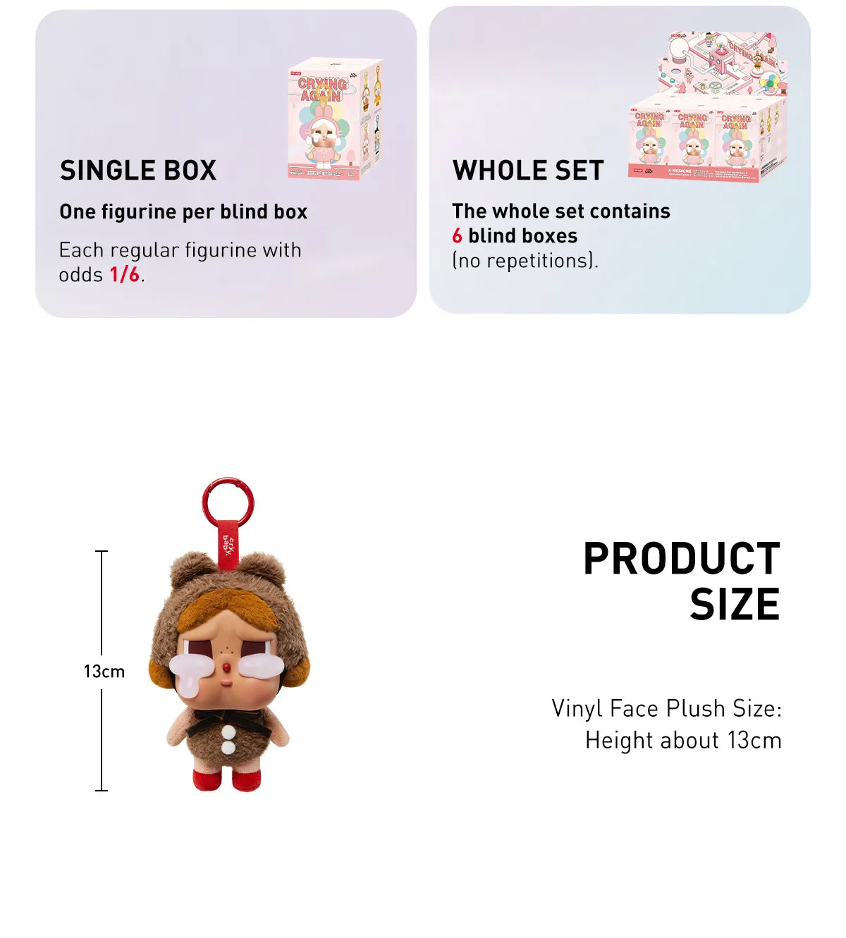 CryBaby Crying Again Series-Vinyl Face Plush Blind Box PopMart