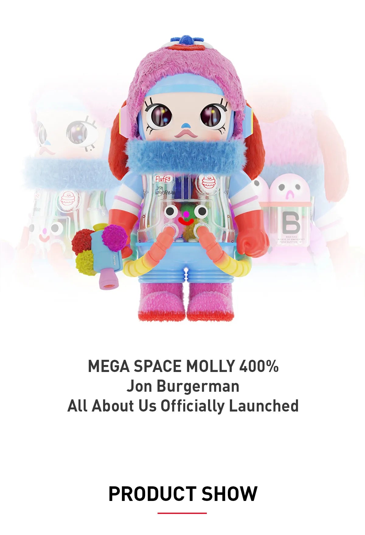 MEGA SPACE MOLLY 400% Jon Burgerman