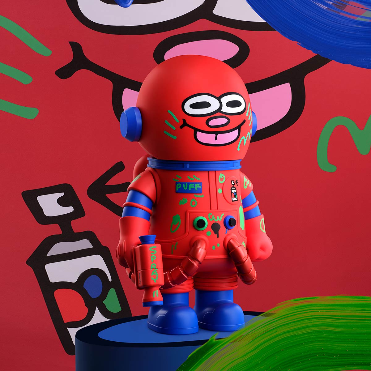Mega Space Molly 400% Jon Burgerman Space Cadets Series