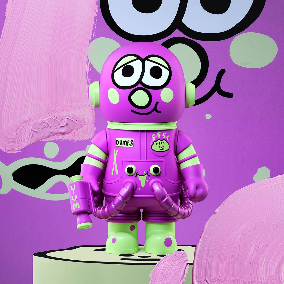 Mega Space Molly 400% Jon Burgerman Space Cadets Series