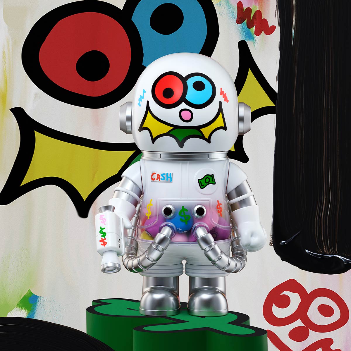 Mega Space Molly 400% Jon Burgerman Space Cadets Series