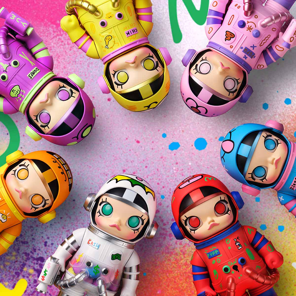 Mega Space Molly 400% Jon Burgerman Space Cadets Series