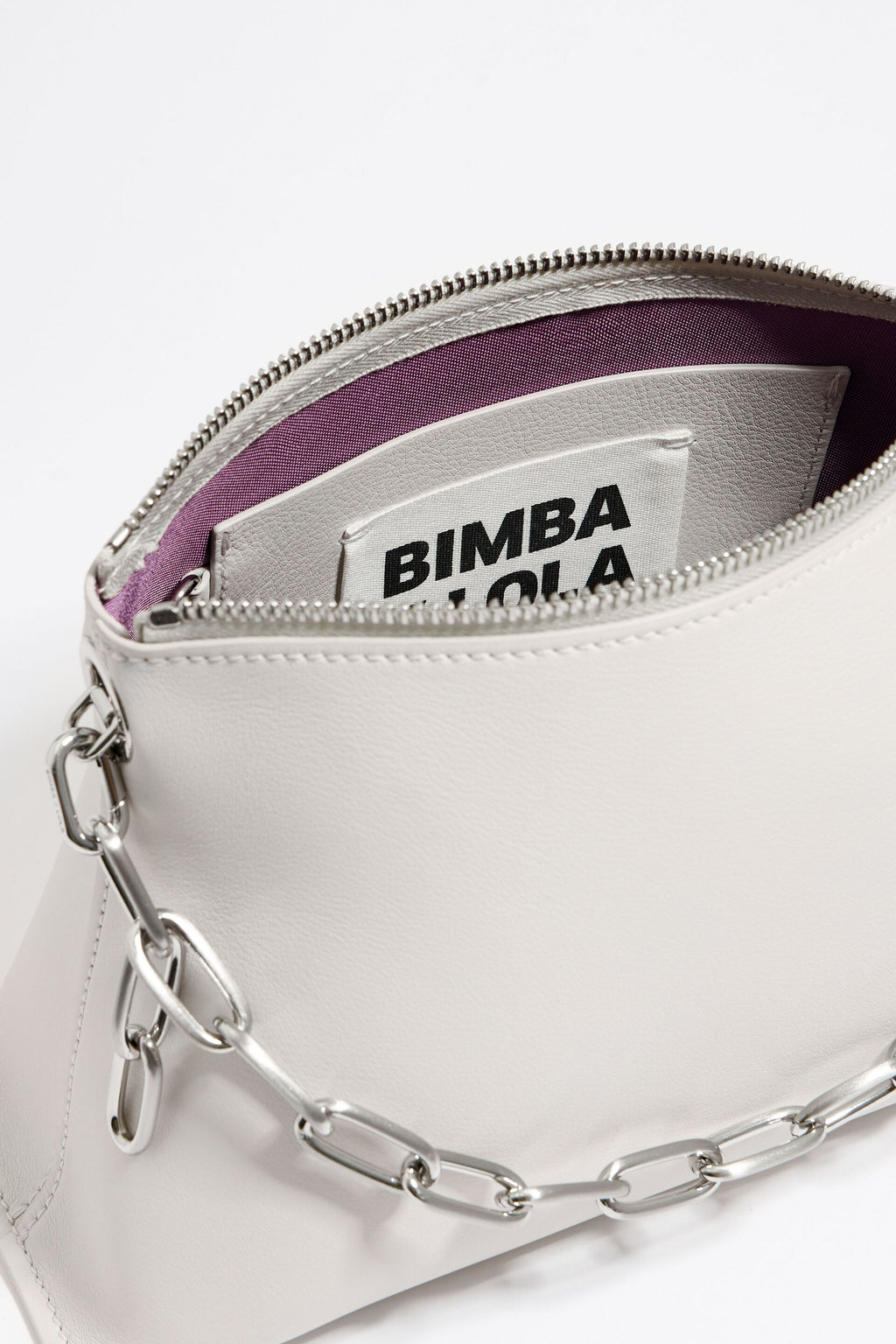 Bimba Y Lola White Trapeze Bag