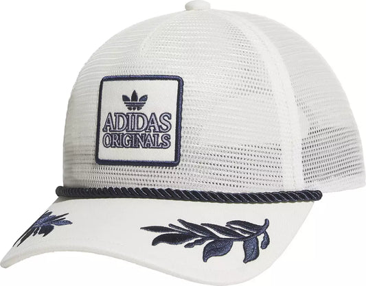 Adidas Unisex Adult Major Mesh Trucker Hat  Off White/Night Indigo