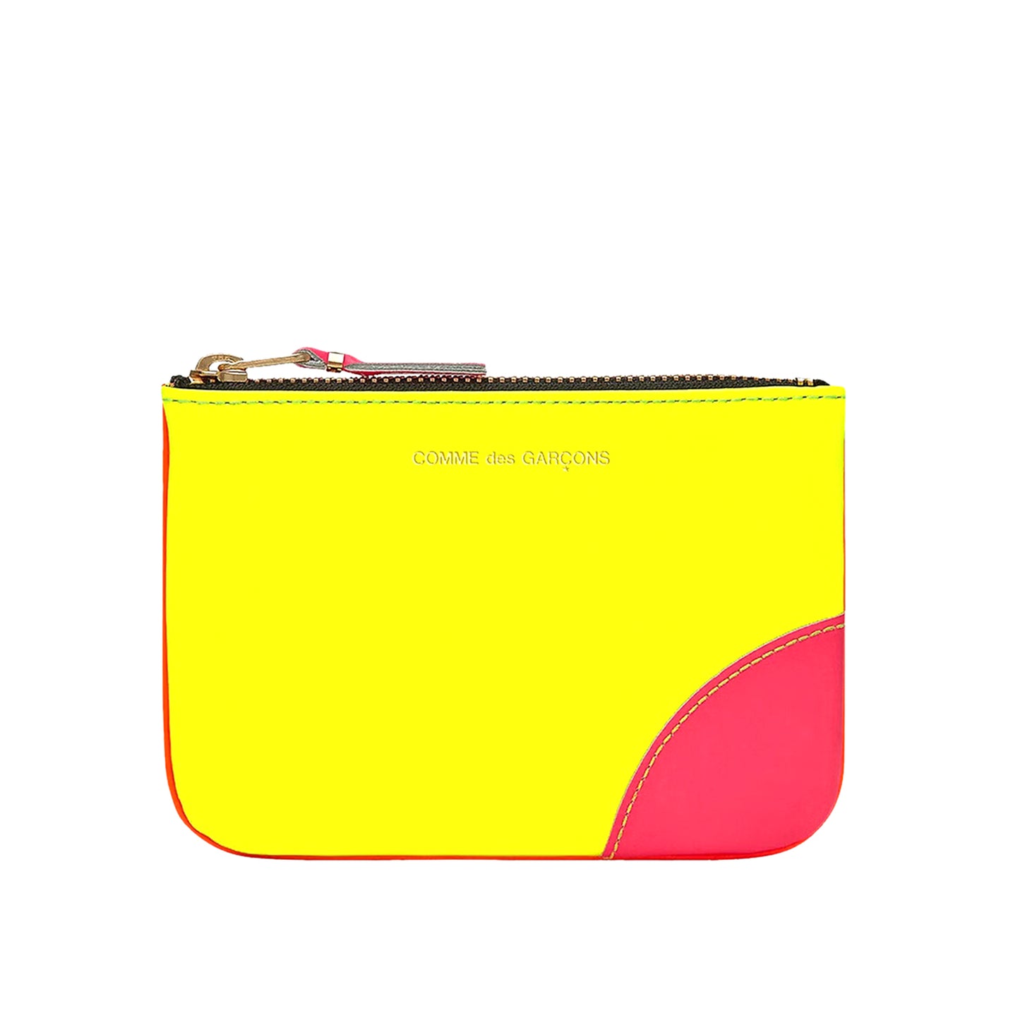Comme Des Garçons Wallet Super Fluo Leather Pouch