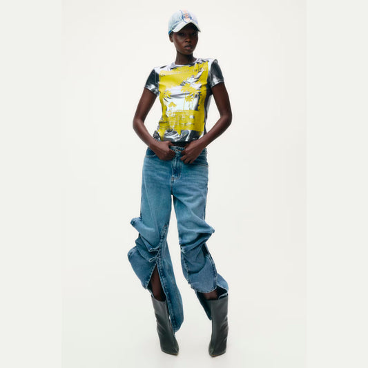 Gleen Martens H&M Playera con Diseño Metálico