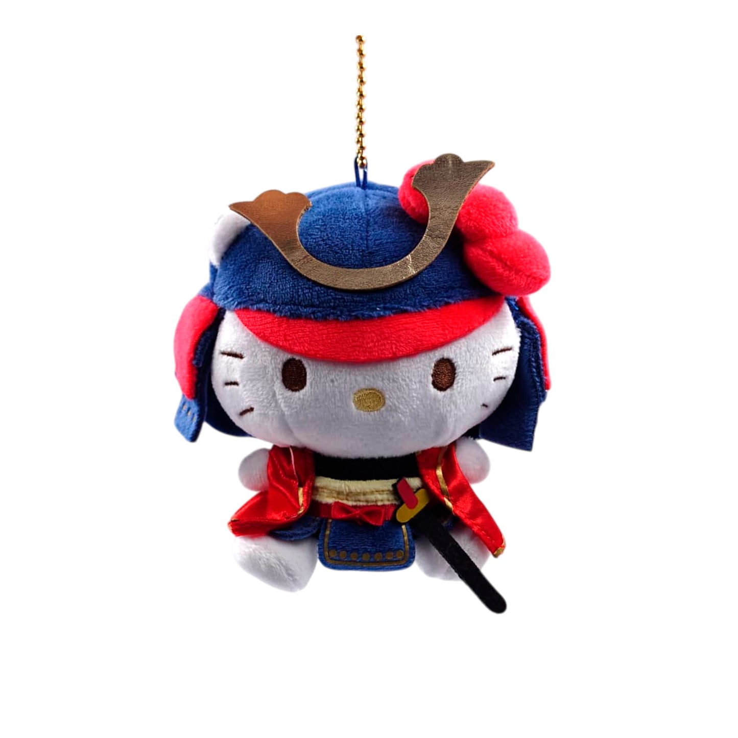 Hello Kitty Samurai Mascot Plush Keychain