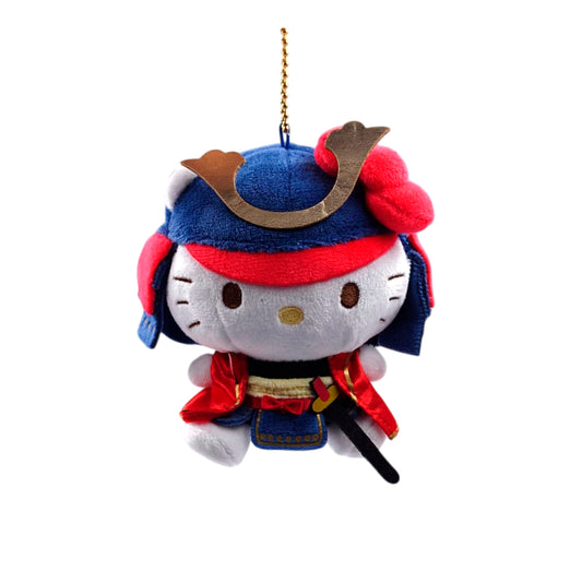 Hello Kitty Samurai Mascot Plush Keychain