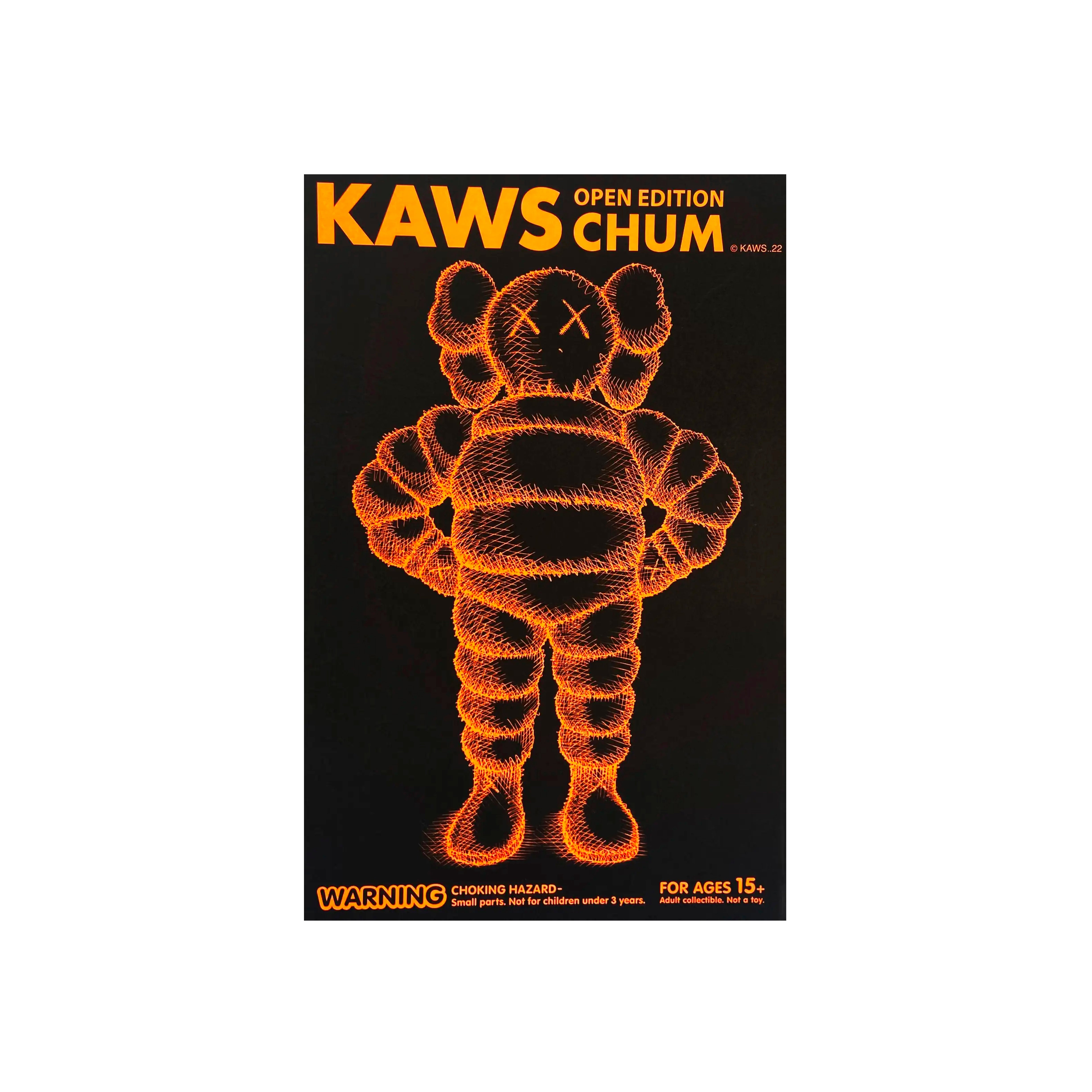 100%本物　超激レア　新品未開封　KAWS CHUM ED1000 クリア MEDICOM TOY（メディコム・トイ） KAWS CHUM OPEN EDITION カウズ