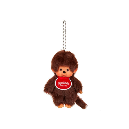 Monchhichi Plush Keychain – Classic Red Bib (Japan Exclusive)