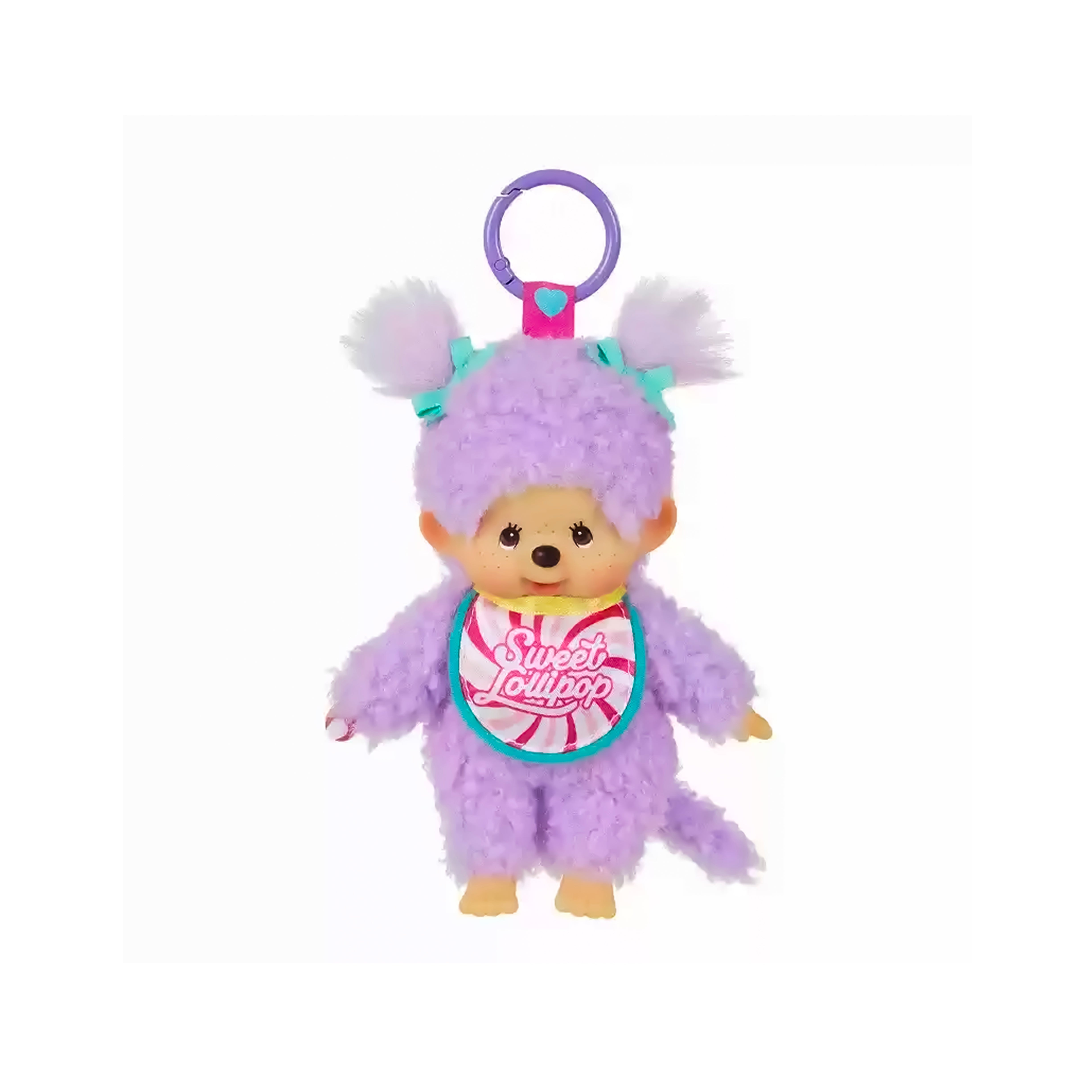 Monchhichi × Chupa Chups “Sweet Lollipop” Plush Keychain (Japan