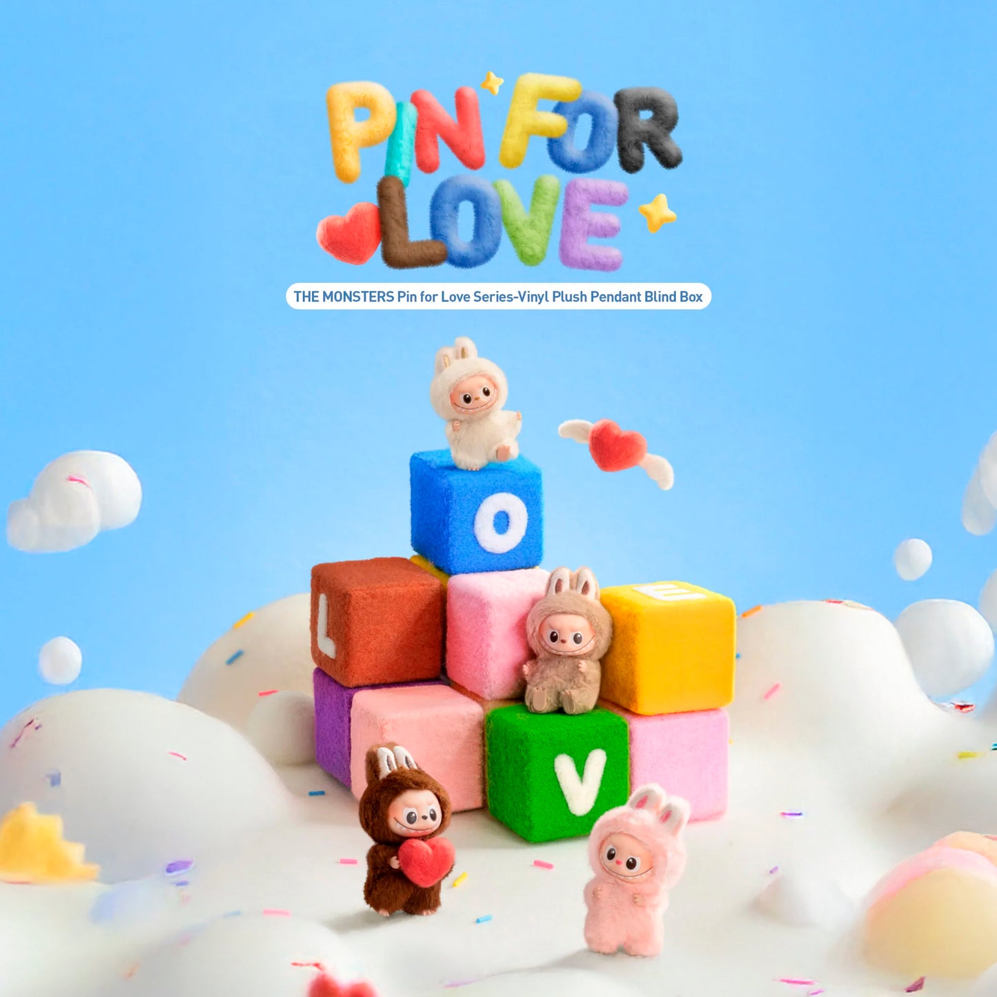 The Monsters Pin For Love Series Vinil Plush Pendant Blinr Box Labubu Pop Mart