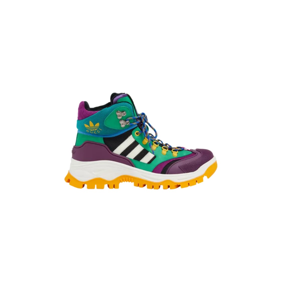 Gucci x Adidas Lace-Up Boots Violet Green
