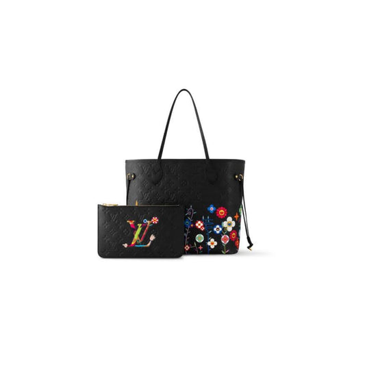 Louis Vuitton x Takashi Murakami Neverfull MM Black