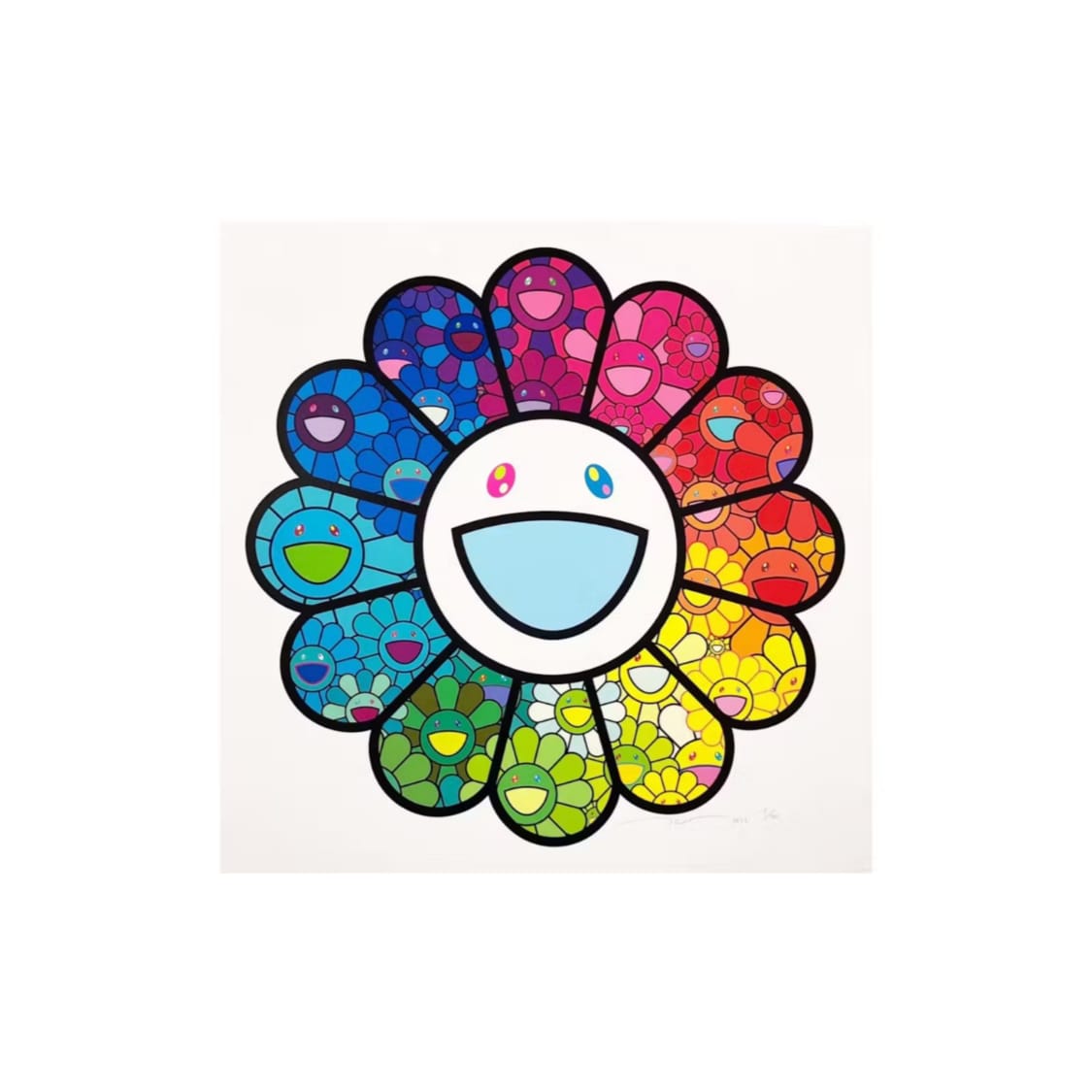Takashi Murakami - Multicolor Super Flat Flowers