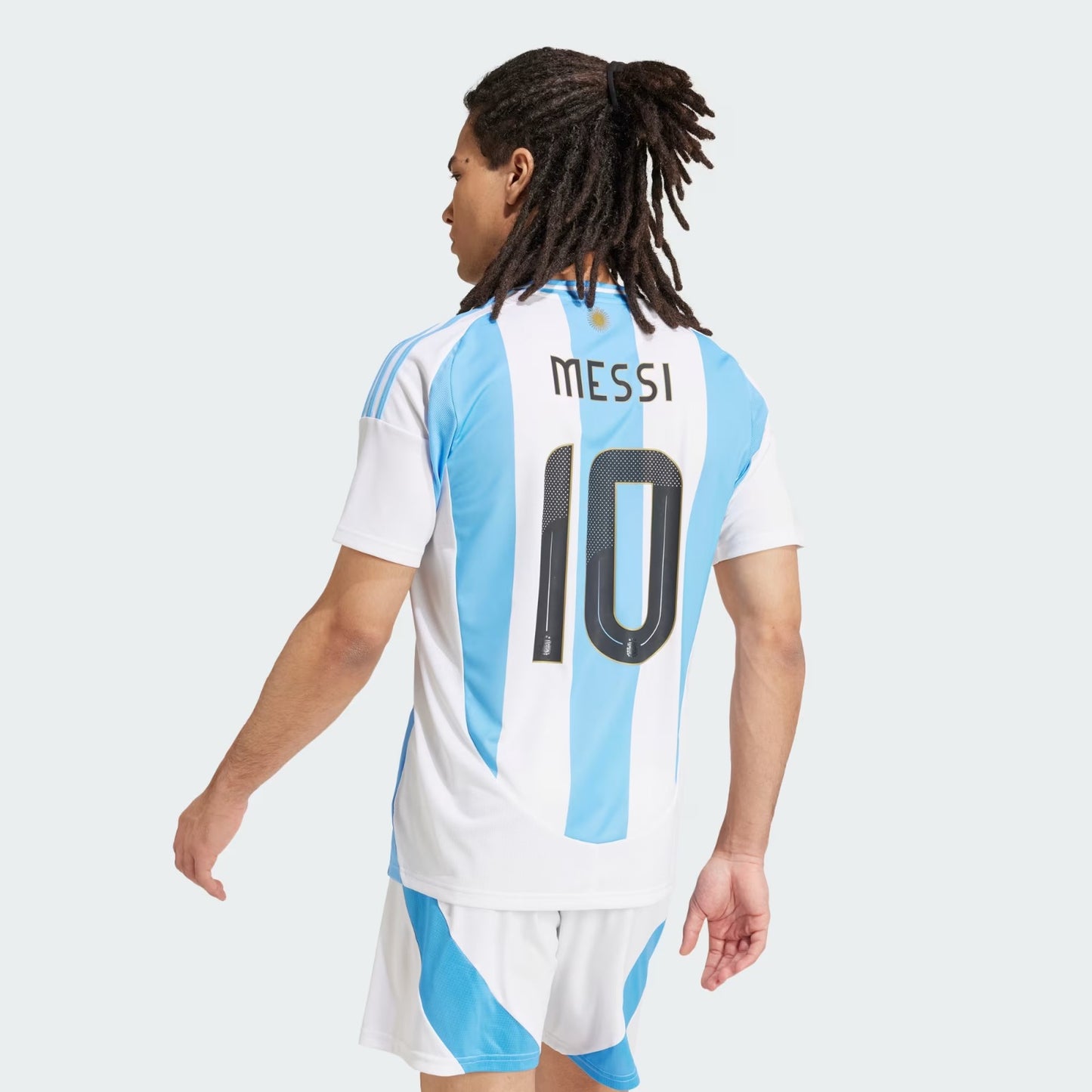 Adidas Argentina 2024 Home Football Jersey with Messi Name and Number