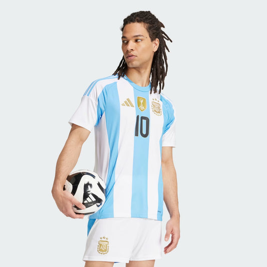Adidas Argentina 2024 Home Football Jersey with Messi Name and Number