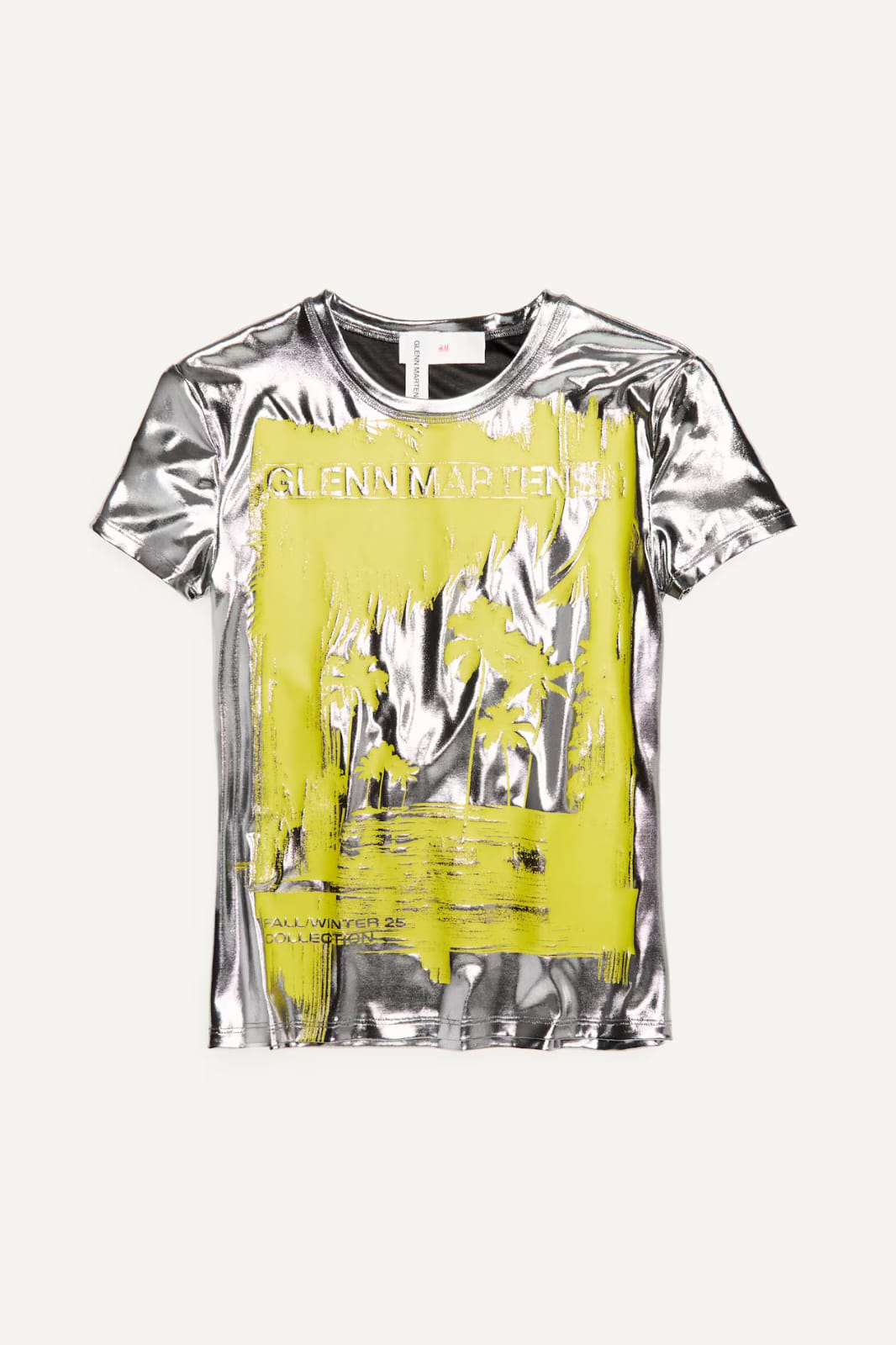 Glenn Martens H&M Playera con Diseño Metálico