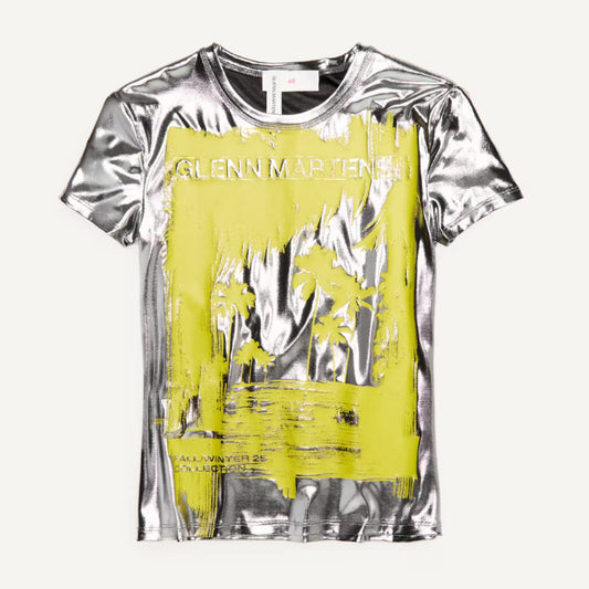 Gleen Martens H&M Playera con Diseño Metálico