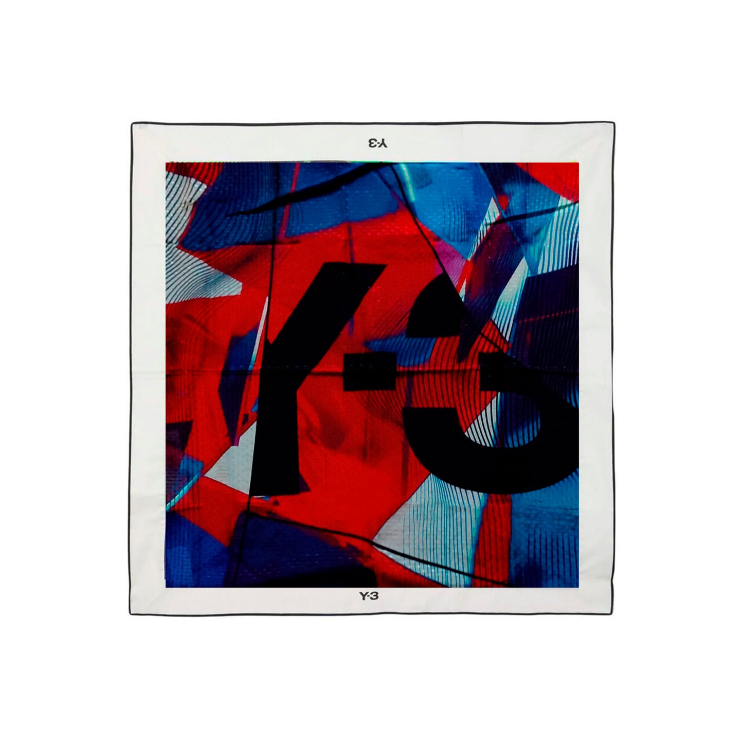Y-3 Abstract-Print Square Scarf