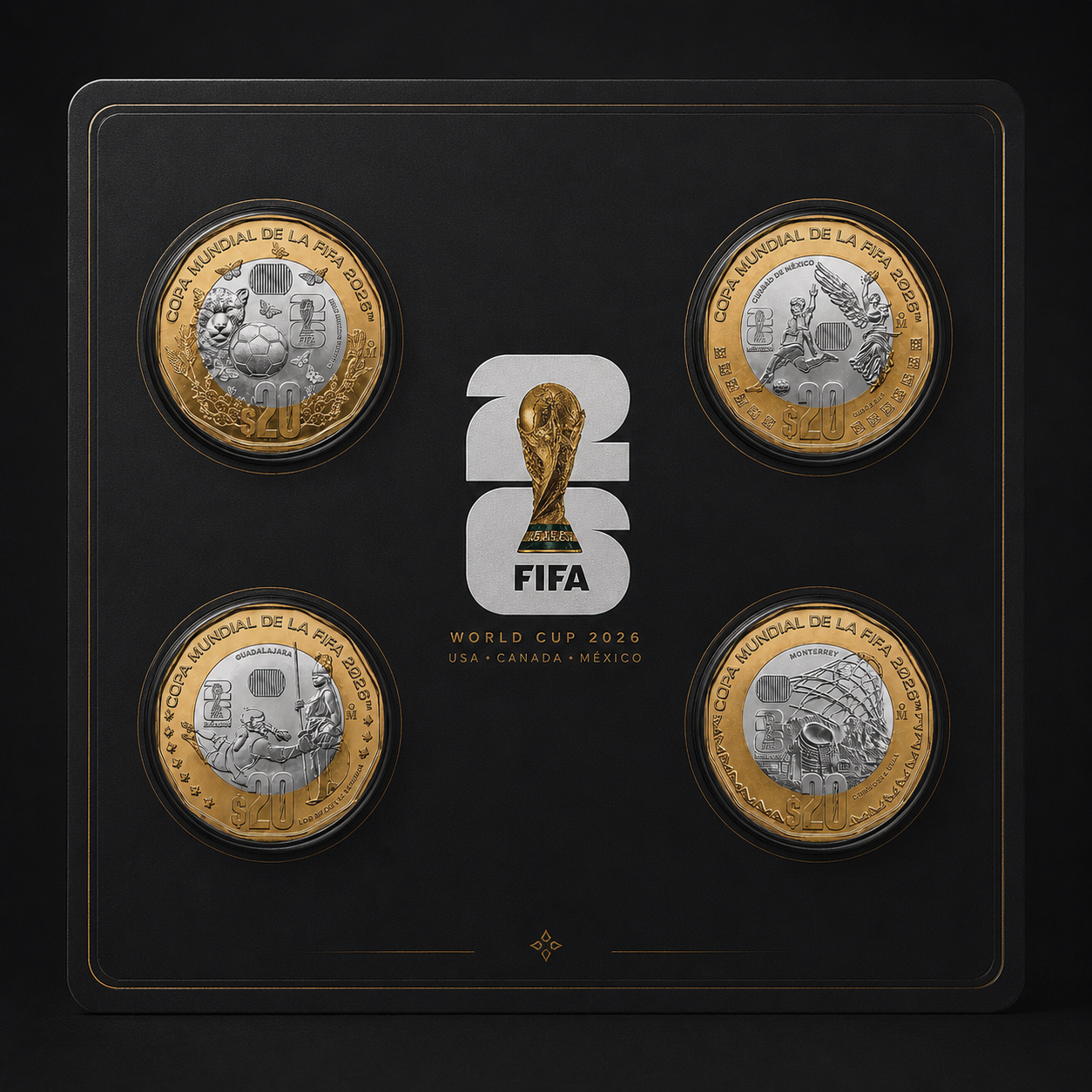 Set de Monedas Conmemorativas FIFA World Cup 2026™️ México