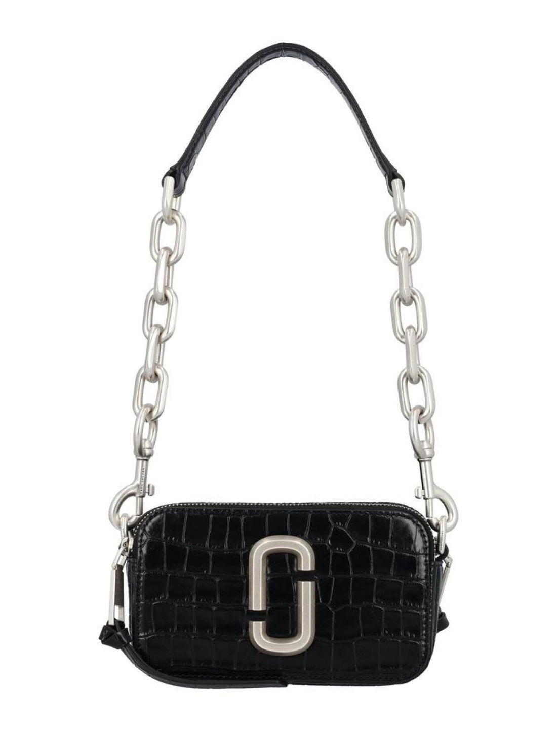 Logo Plaque Embossed Chain Shoulder Bag Marc Jacobs