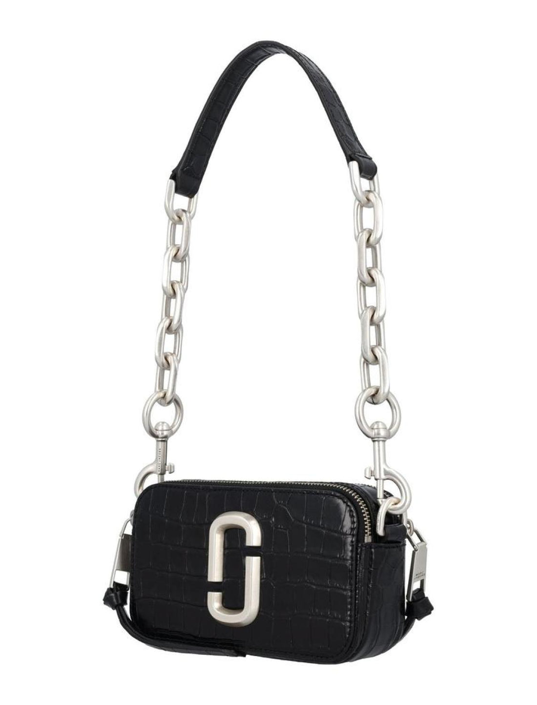 Logo Plaque Embossed Chain Shoulder Bag Marc Jacobs