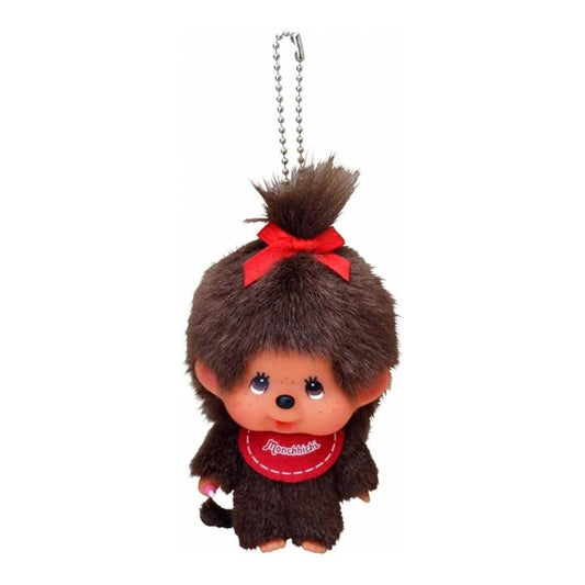 Monchhichi Plush Keychain Boy & Girl – Original Red Bib Series