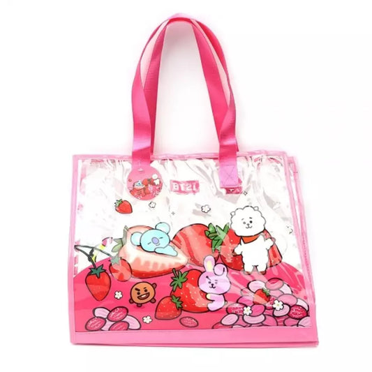BT21 Strawberry Clear Tote Bag