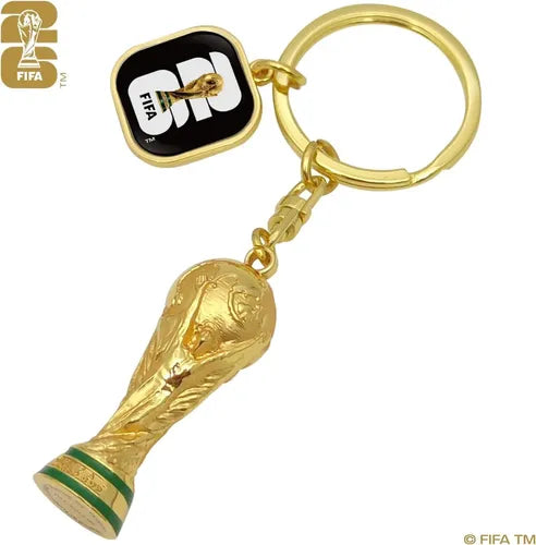 FIFA 2026 - Llavero Oficial Trofeo Dorado 3D con Dije del Logo
