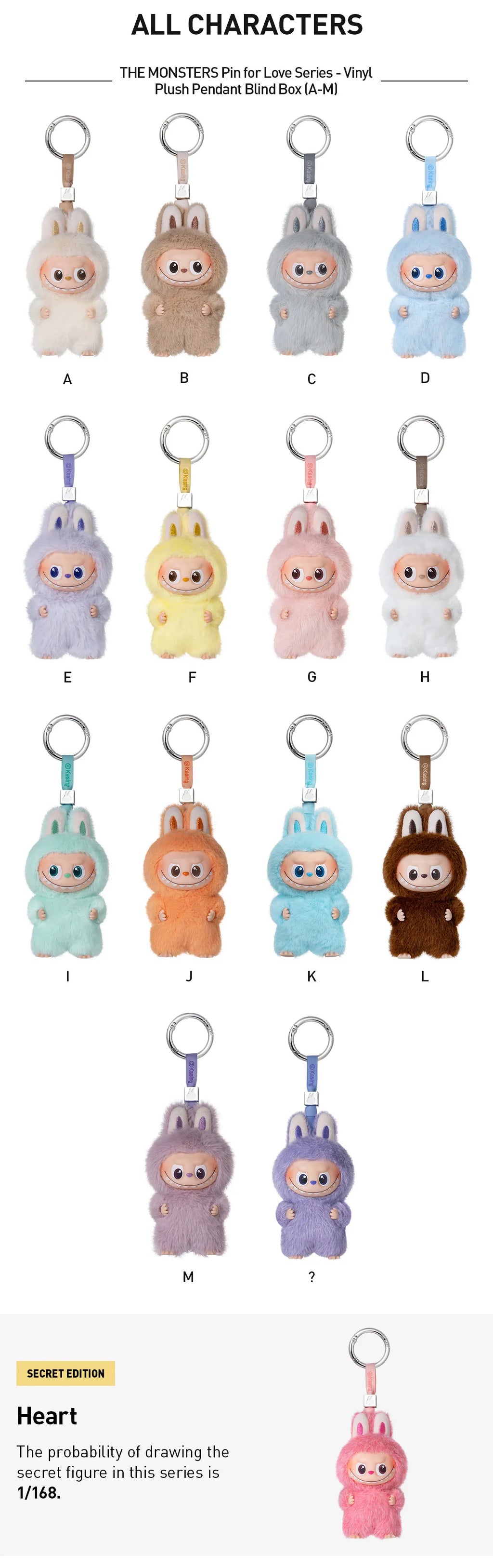 The Monsters Pin For Love Series Vinil Plush Pendant Blinr Box Labubu Pop Mart