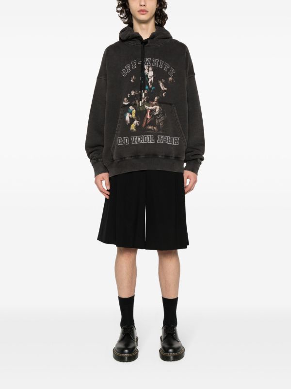 Off-White Graphic Print Cotton Hoodie