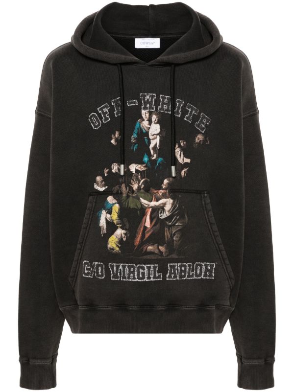 Off-White Graphic Print Cotton Hoodie