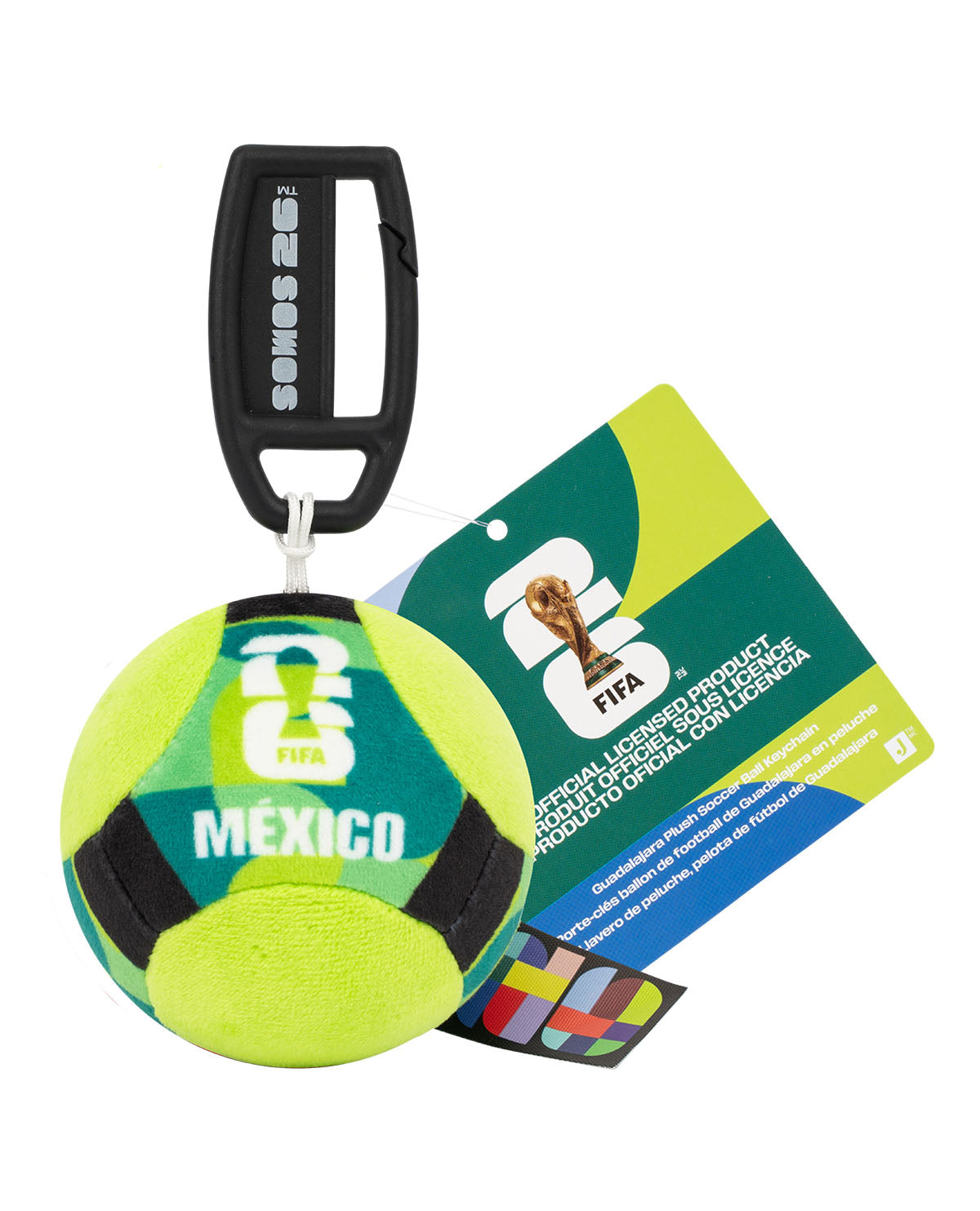 FIFA 2026 - Llavero de Peluche Oficial Balón de Fútbol (Colores)