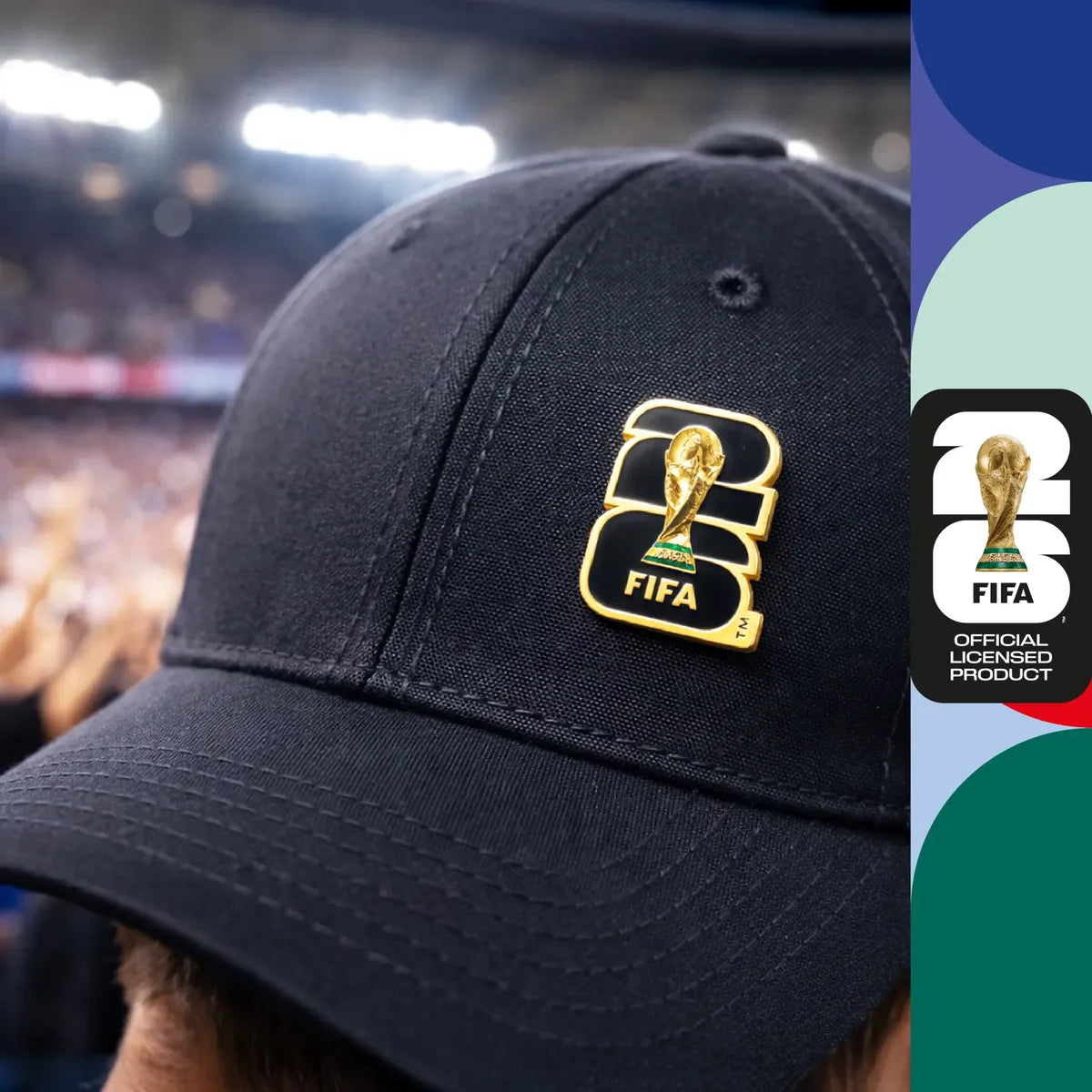 FIFA 2026 - Official Metal World Cup Emblem Pin Badge (Colors: Gold and Silver)
