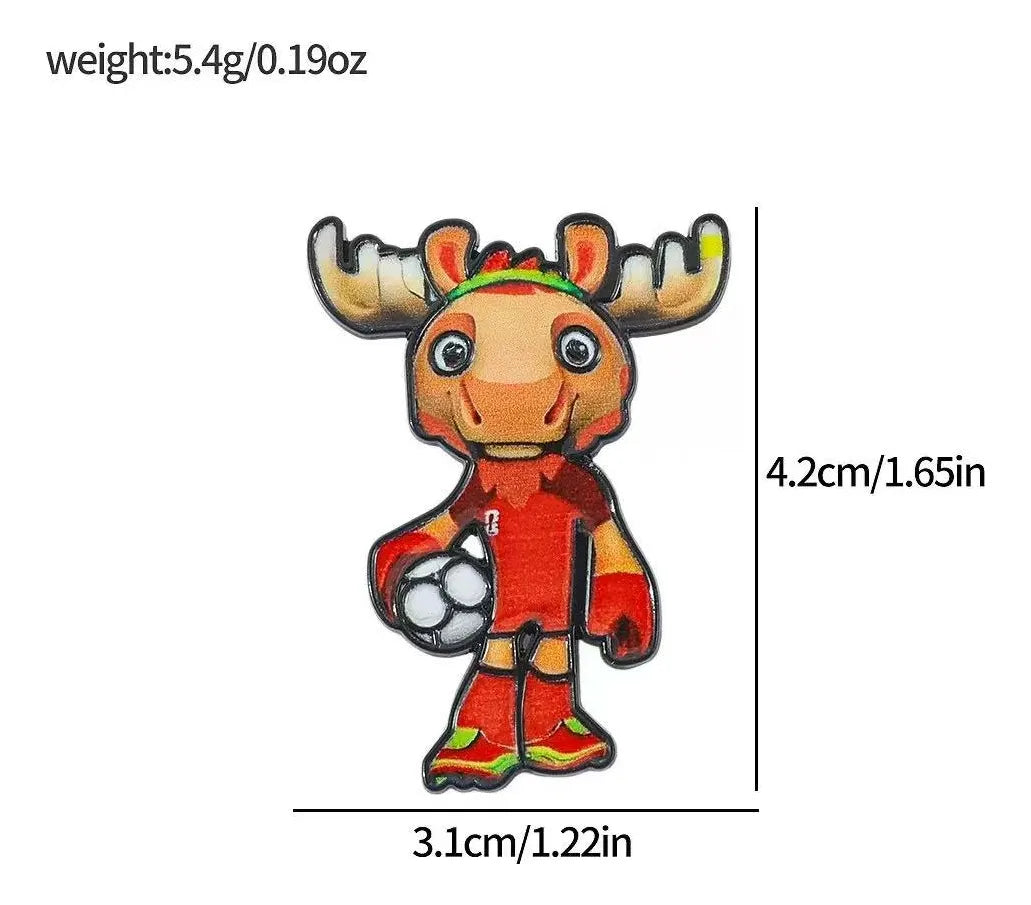 FIFA 2026 - Pin Metálico Oficial de la Mascota Maple™ el Alce (Canadá)