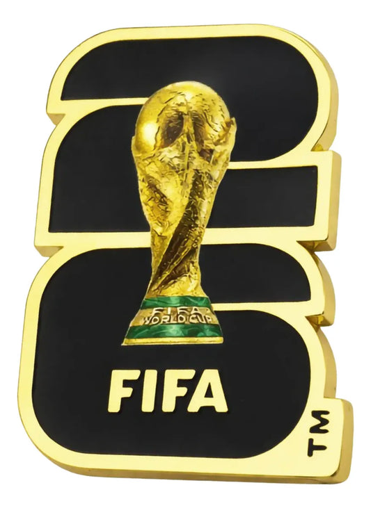 FIFA 2026 - Official Metal World Cup Emblem Pin Badge (Colors: Gold and Silver)