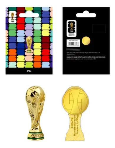 FIFA 2026 - Pin Metálico Oficial Trofeo Dorado 3D de la Copa Mundial